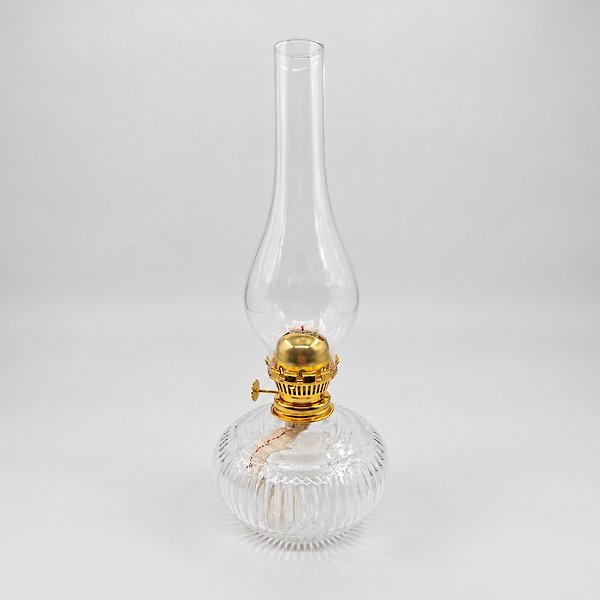 Çizgili Renkli Gaz Lambası 33 cm Şeffaf