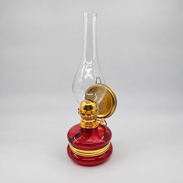 Renkli Klasik Gaz Lambası 33 cm Kırmızı