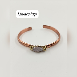 Kuvars Taşlı Bakır Bileklik