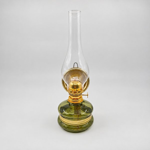 Renkli Klasik Gaz Lambası 33 cm Yeşil