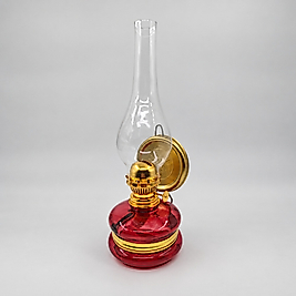 Renkli Klasik Gaz Lambası 33 cm Kırmızı