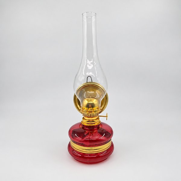 Renkli Klasik Gaz Lambası 33 cm Kırmızı