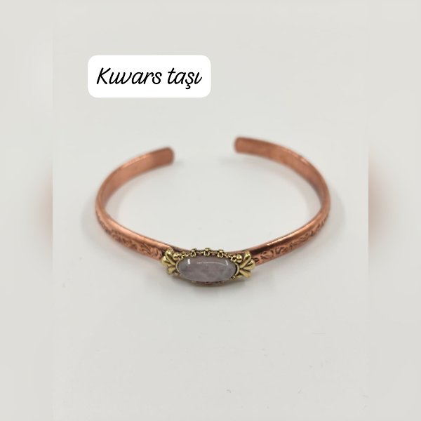Kuvars Taşlı Bakır Bileklik
