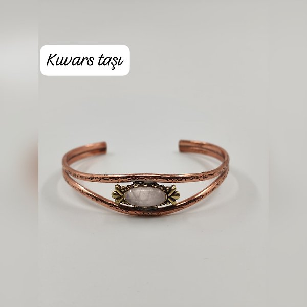 Kuvars Taşlı Bakır Bileklik