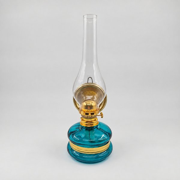 Renkli Klasik Gaz Lambası 33 cm Turkuaz