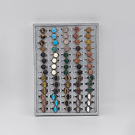 Ayarlanabilir Bronz Yüzük – Doğal Taşlı El Yapımı