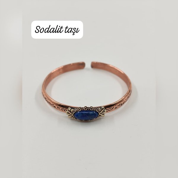 Sodalit Taşlı Bakır Bileklik