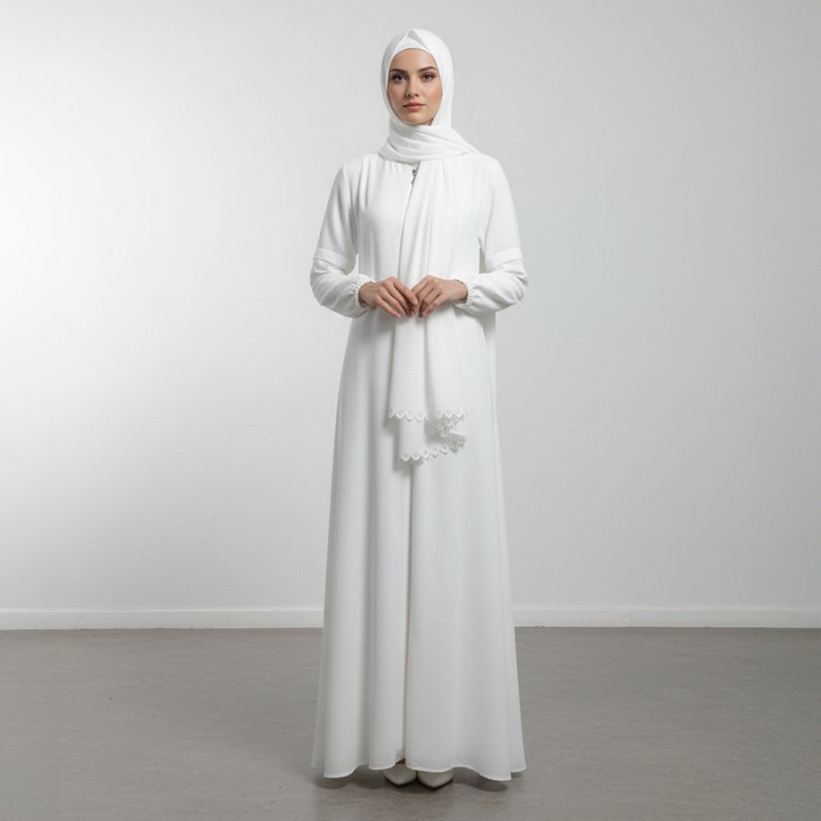 Kendinden şallı namaz elbisesi