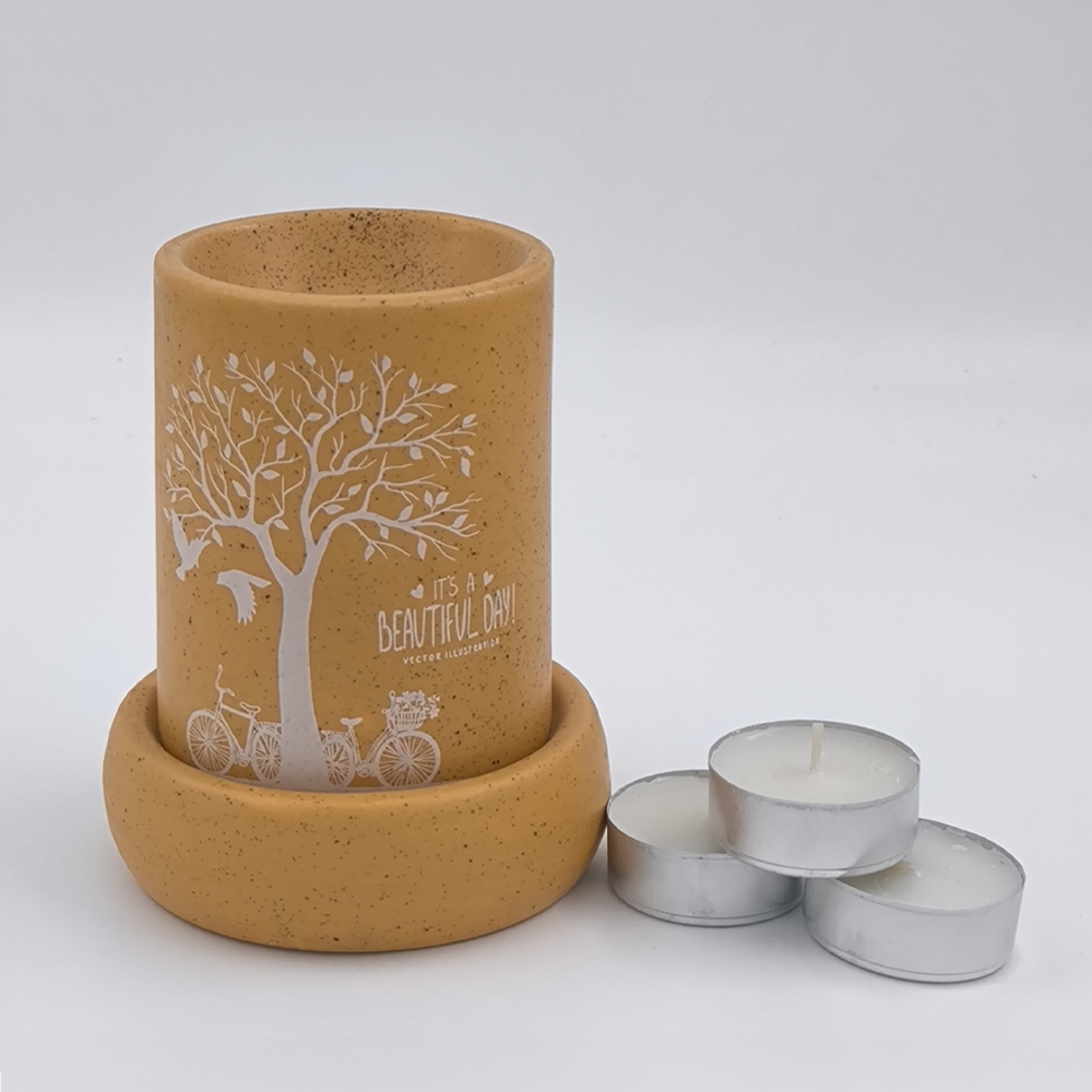 Doğa İşlemeli Seramik Buhurdalık