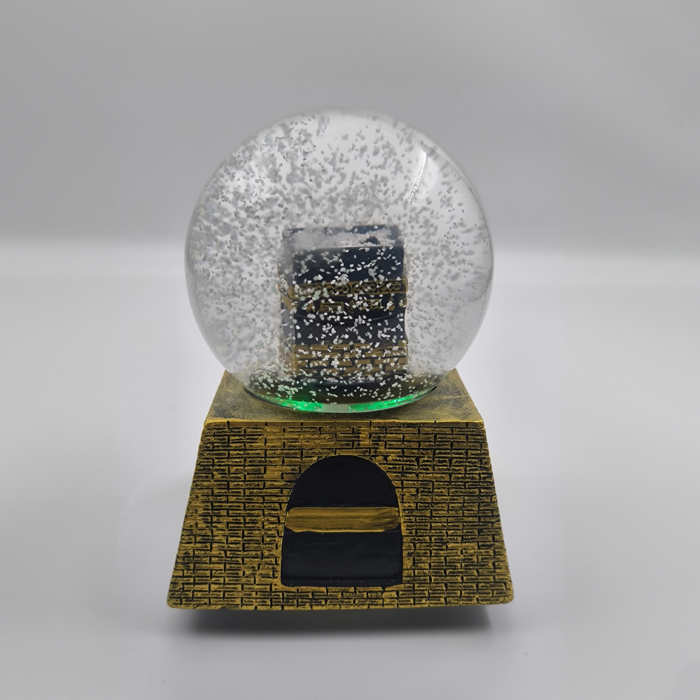 Işıklı Kabe Maketli Kar Küresi