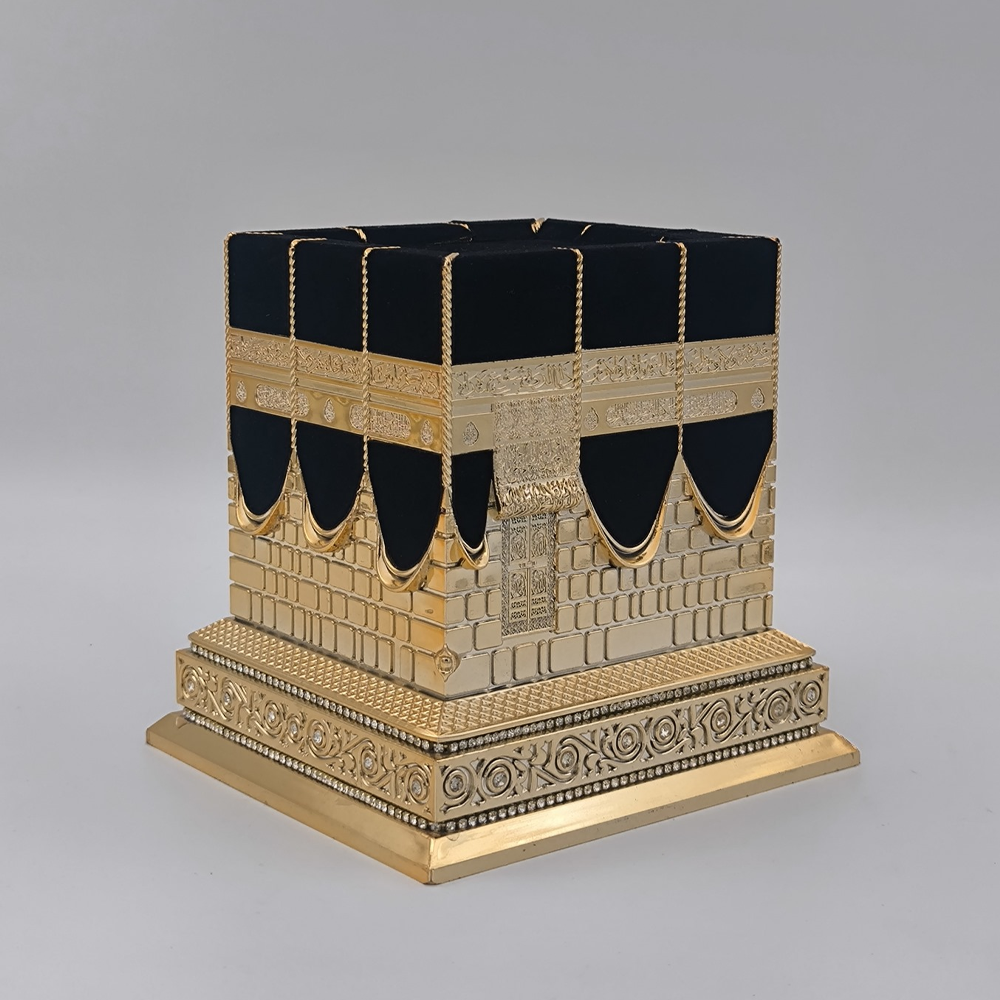 Lüks Kadife Kaplı Halatlı Kabe Maketi