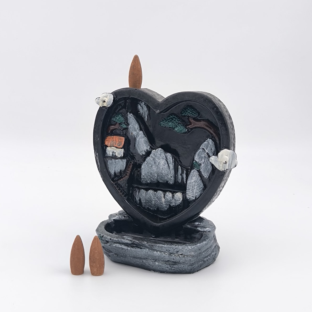 Kalp Temalı Geri Akış Şelale Tütsülük