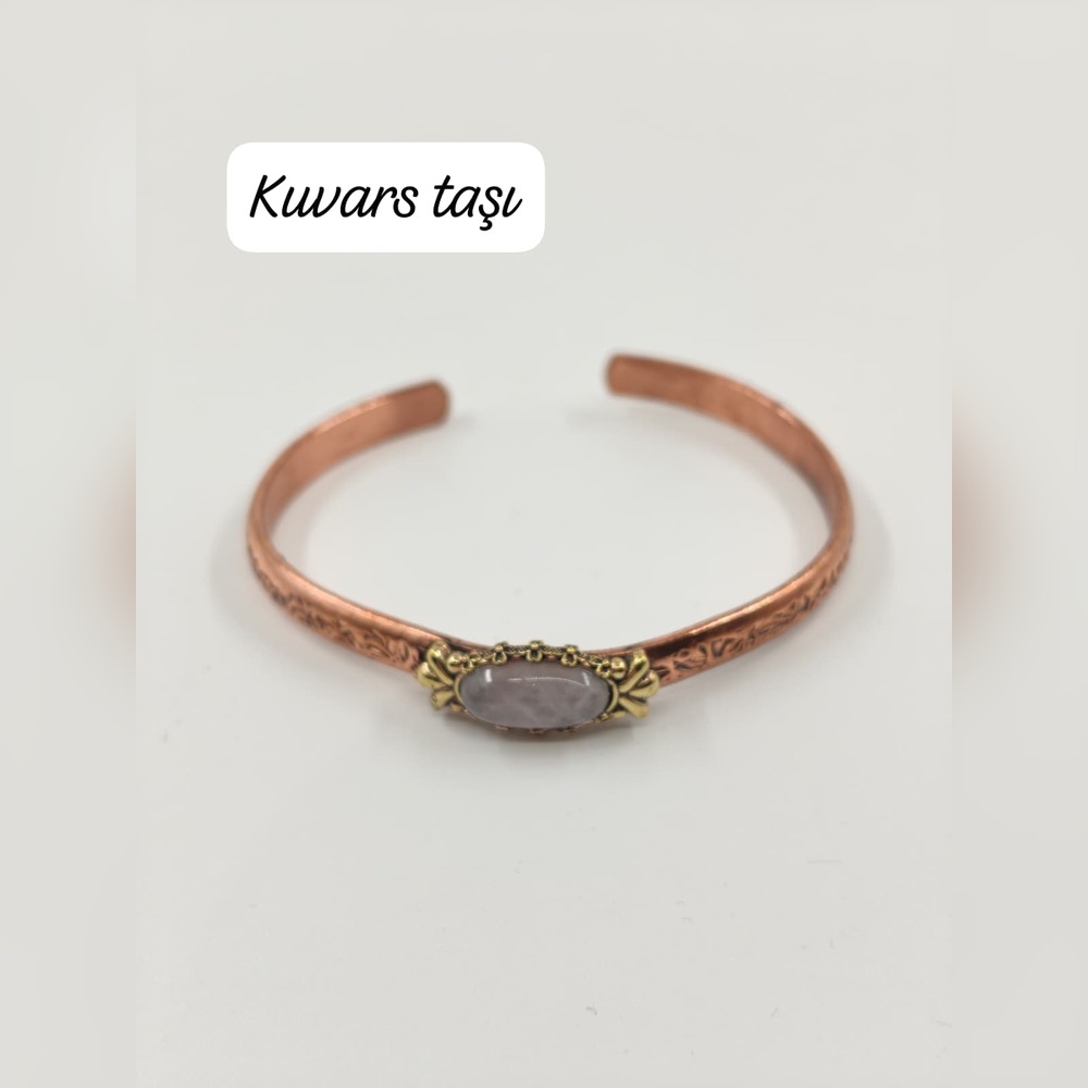 Kuvars Taşlı Bakır Bileklik