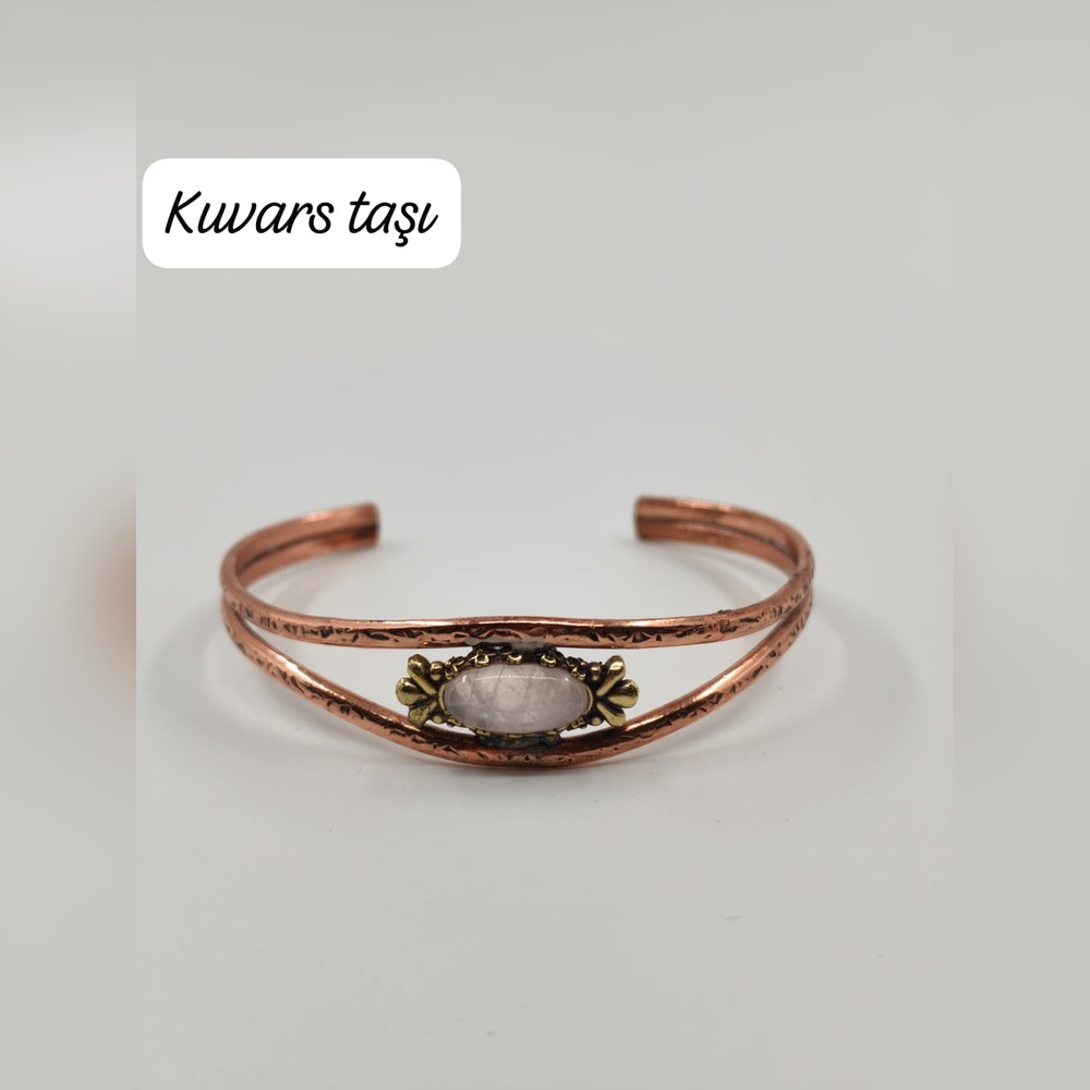 Kuvars Taşlı Bakır Bileklik